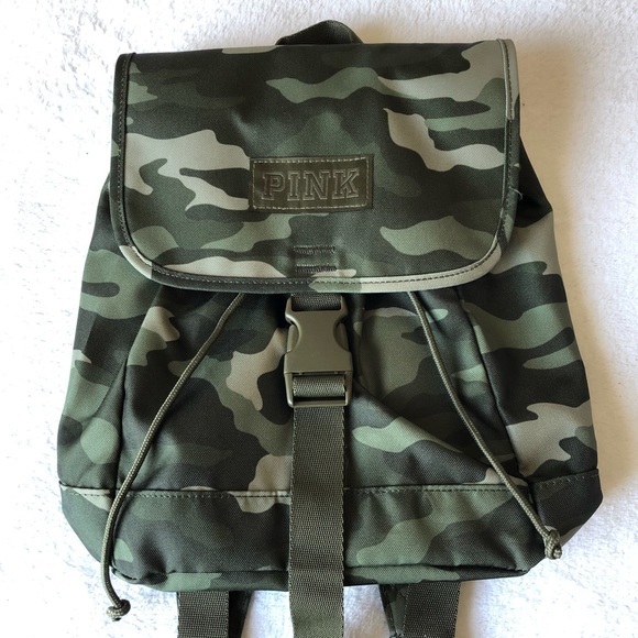 PINK Victoria's Secret Handbags - VS PINK Camo mini backpack 🎒